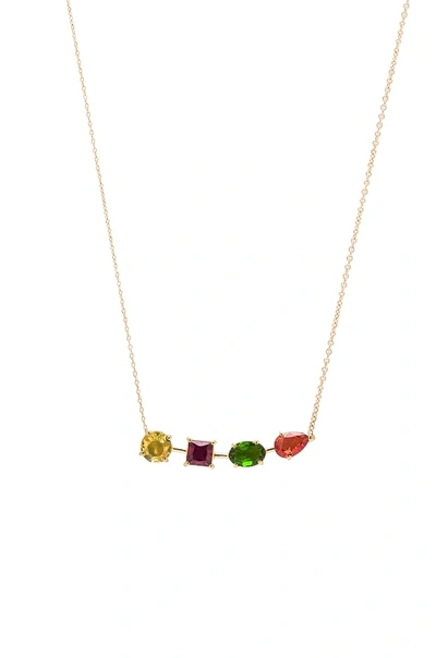 Shop Ileana Makri Multi Shape Branch Necklace In Metallics