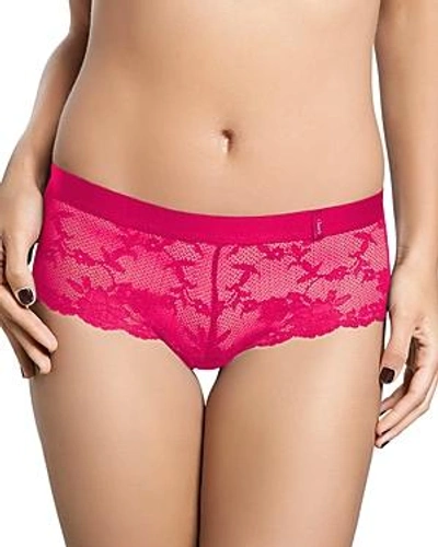 Shop Chantelle Everyday Lace Hipster In Raspberry