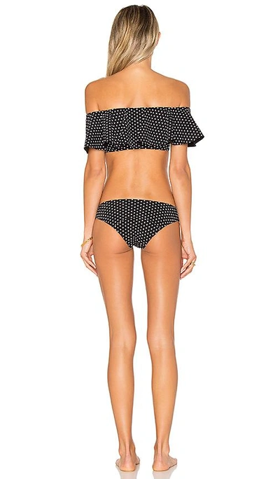 Shop Lisa Marie Fernandez Mira Flounce Bikini Set In Black & White