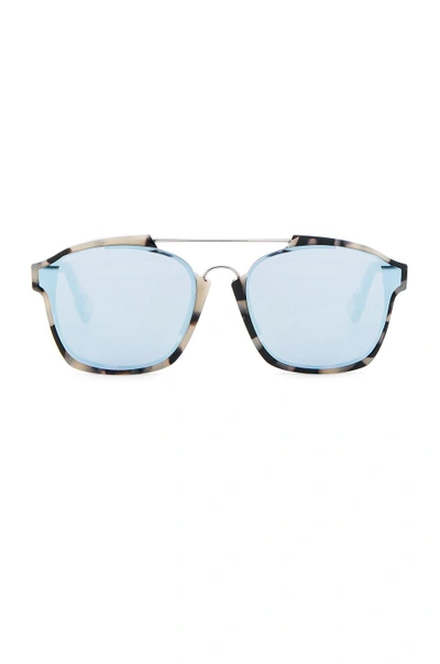 Shop Dior Abstract Sunglasses In Havana & Blue Mirror