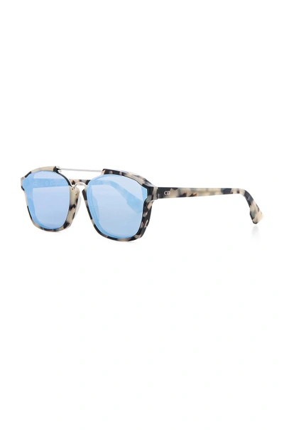 Shop Dior Abstract Sunglasses In Havana & Blue Mirror