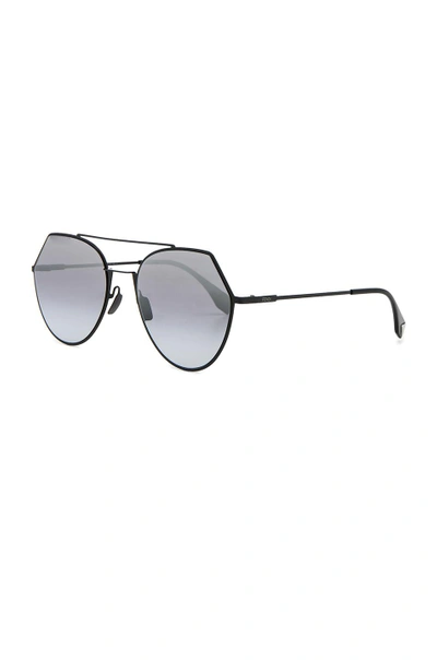 Shop Fendi Aviator Sunglasses In Black