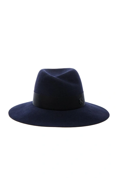 Shop Maison Michel Virginie Felt Hat In Blue