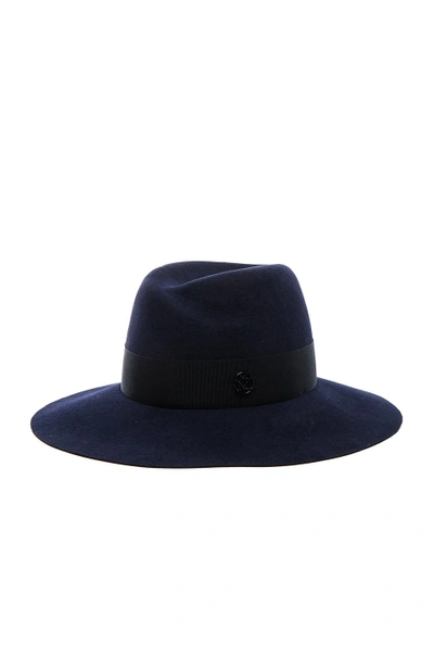 Shop Maison Michel Virginie Felt Hat In Blue