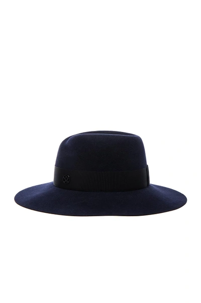 Shop Maison Michel Virginie Felt Hat In Blue