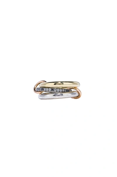 Shop Spinelli Kilcollin Libra Ring In 18k Yellow Gold & Silver