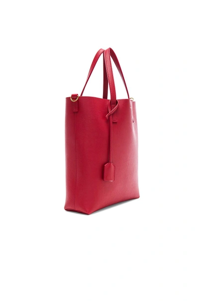 Shop Saint Laurent Toy North South Tote Bag In Red