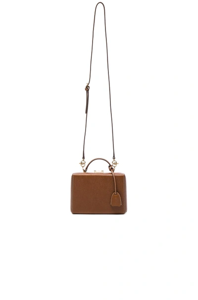 Shop Mark Cross Small Saffiano Grace Box Bag In Acorn Saffiano