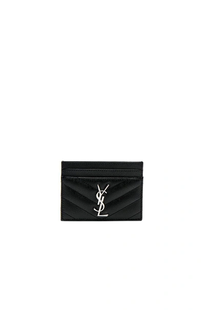 Shop Saint Laurent Monogramme Credit Card Case In Black