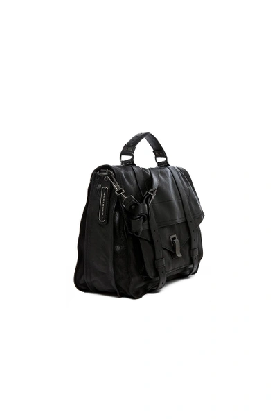 Shop Proenza Schouler Large Ps1 Leather In Black