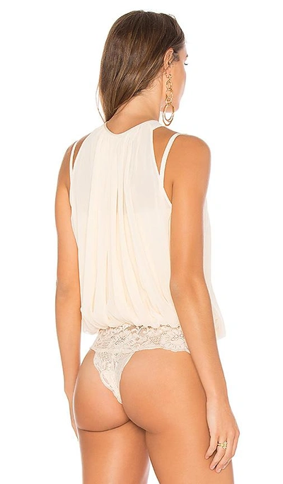 Shop Hot As Hell Reversible Split At The Seams Bodysuit In Cream