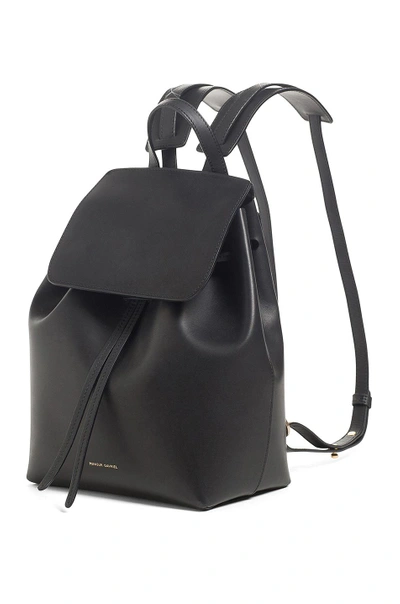 Shop Mansur Gavriel Coated Mini Backpack In Black & Flamma