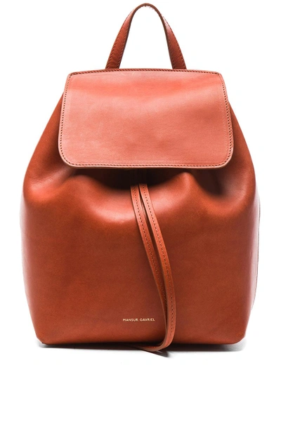 Shop Mansur Gavriel Mini Backpack In Brandy