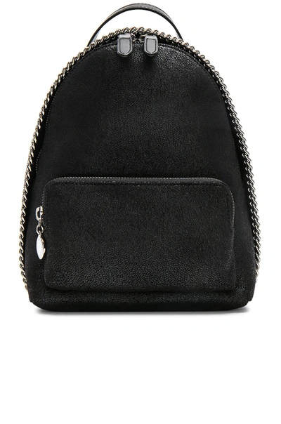 Shop Stella Mccartney Falabella Mini Backpack In Black.