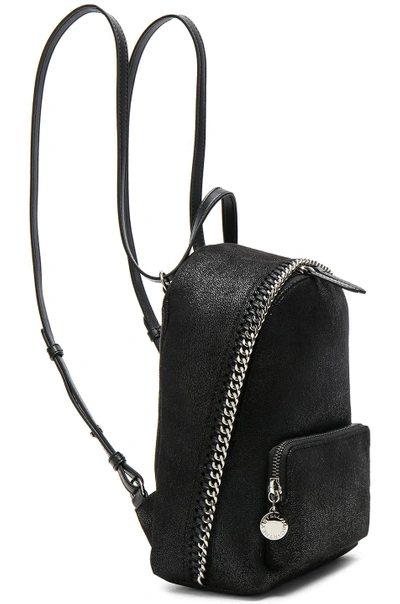 Shop Stella Mccartney Falabella Mini Backpack In Black.