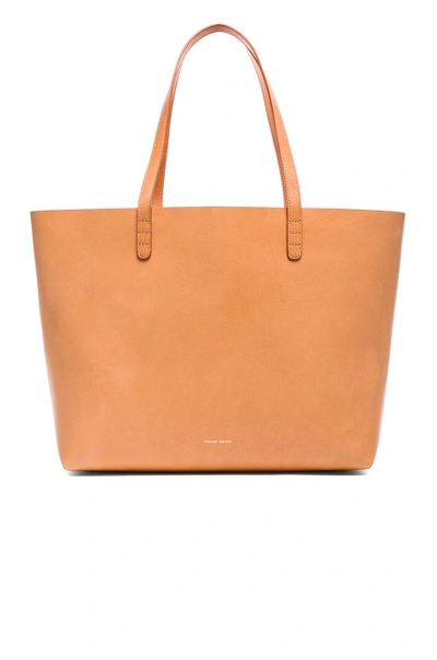 Shop Mansur Gavriel Large Tote In Cammello & Rosa