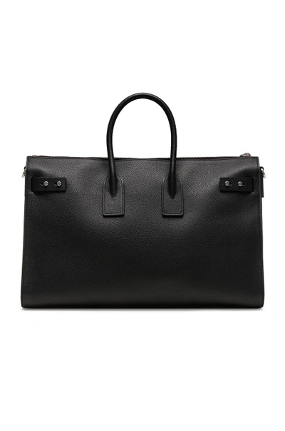 Shop Saint Laurent Medium Zipped Supple Sac De Jour Duffel Bag In Black