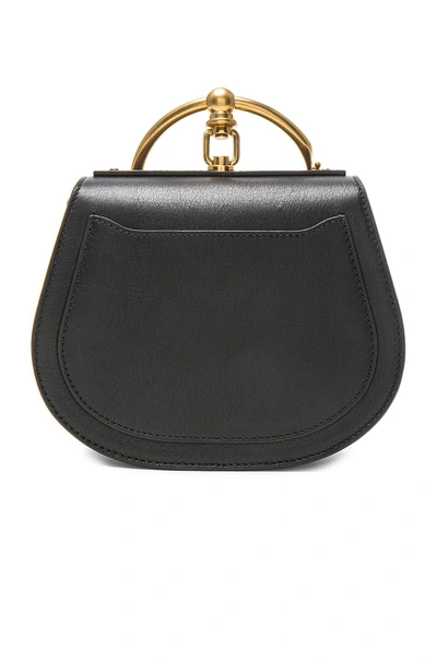 Shop Chloé Chloe Small Nile Bracelet Bag Calfskin & Suede In Black