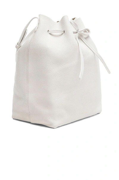 Shop Mansur Gavriel Tumble Large Bucket Bag In White