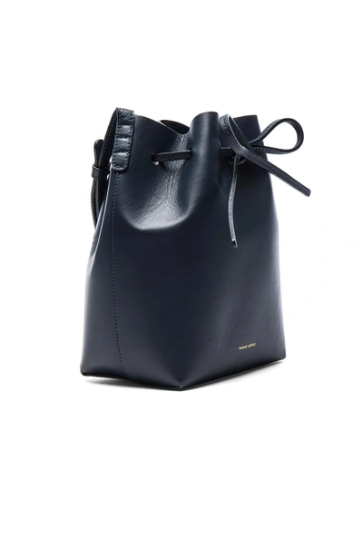 Shop Mansur Gavriel Mini Bucket Bag In Blue In Blu Calf