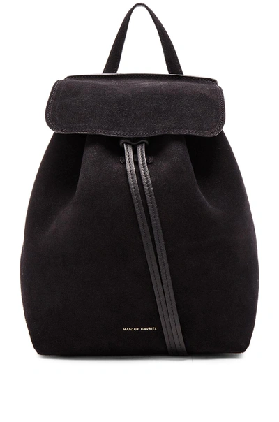 Shop Mansur Gavriel Mini Backpack In Black. In Black Suede