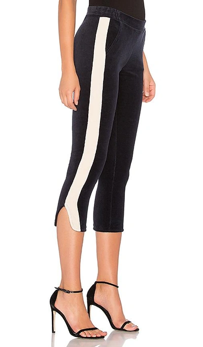Shop 525 America Velour Side Stripe Trackpant In Navy