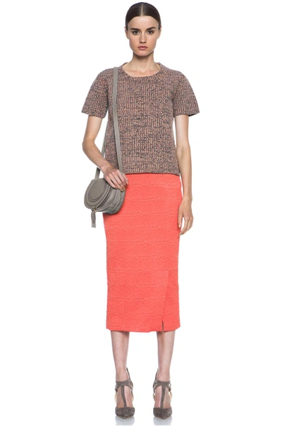 Chloé Marcie Small Crossbody Bag In Grained Calfskin In Gray