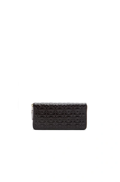 Shop Comme Des Garçons Comme Des Garcons Long Star Embossed Wallet In Black