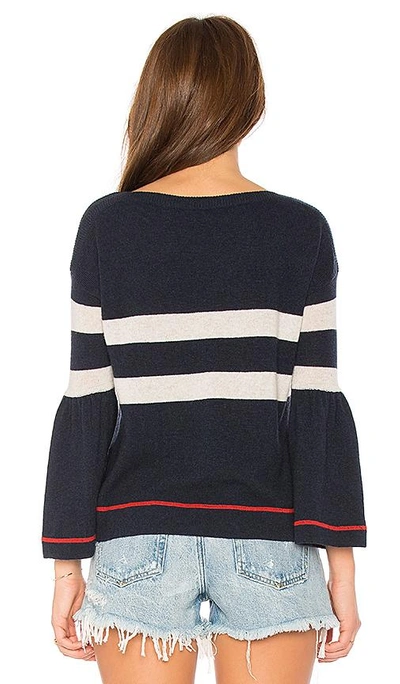 Shop Autumn Cashmere Striped Sweater In Navy