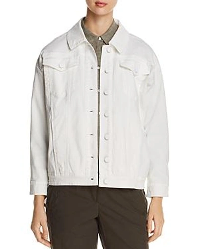 Shop Kenneth Cole Oversized Denim Jacket In Soft White