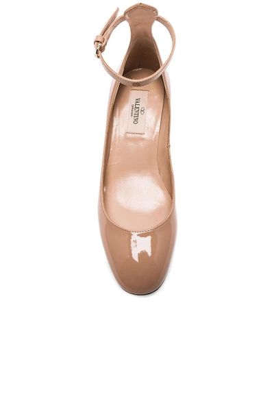 Shop Valentino Patent Leather Tan-go Pumps In Neutrals