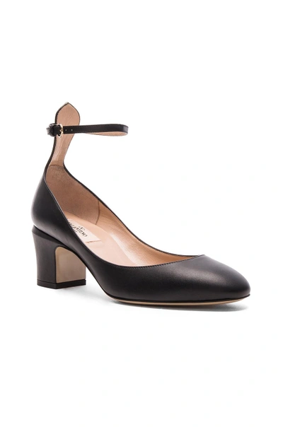 Shop Valentino Leather Tan-go Pumps In Black