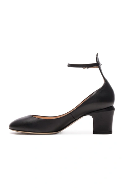 Shop Valentino Leather Tan-go Pumps In Black