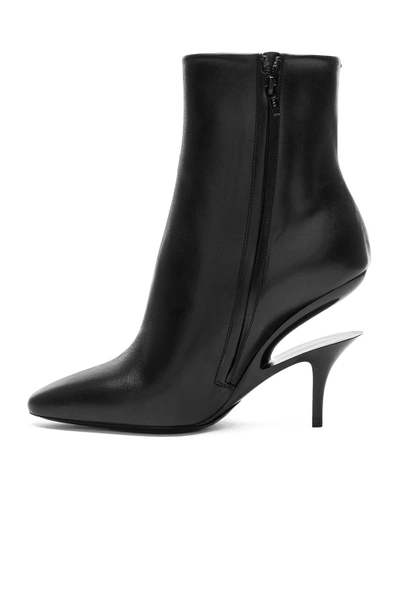 Shop Maison Margiela Cut Out Leather Boots In Black