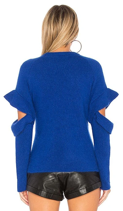 Shop Endless Rose Ruffle Sweater In Blue