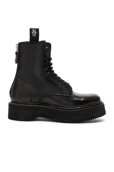 Shop R13 Leather Boots In Black