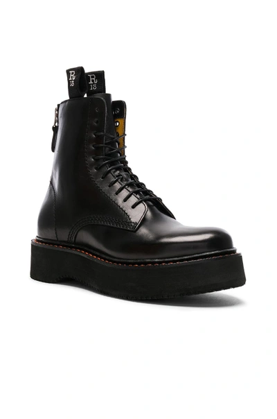 Shop R13 Leather Boots In Black