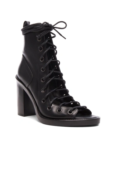 Shop Ann Demeulemeester Lace Up Heels In Black