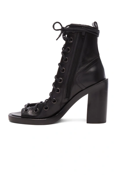Shop Ann Demeulemeester Lace Up Heels In Black