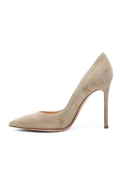 Shop Gianvito Rossi Suede Gianvito Heels In Camel