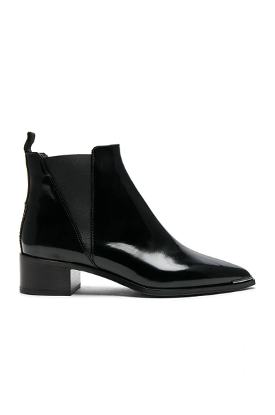 Shop Acne Studios Leather Jensen Brush Off Booties In Black