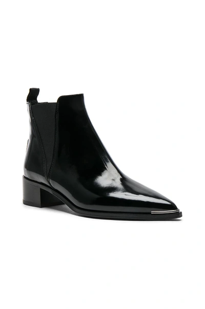 Shop Acne Studios Leather Jensen Brush Off Booties In Black