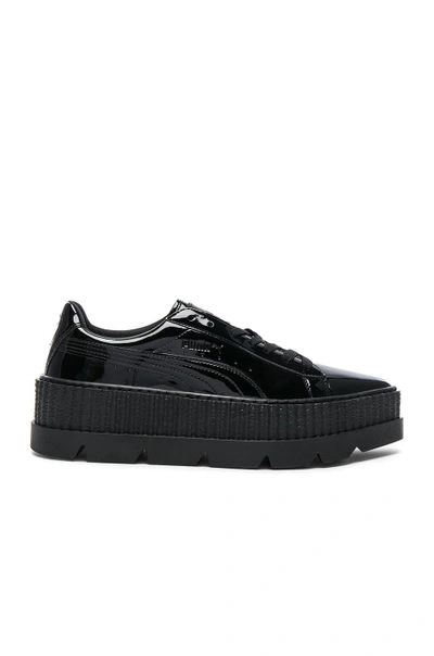 Shop Fenty X Puma Fenty By Puma Pointy Patent Leather Creeper Sneakers In Black