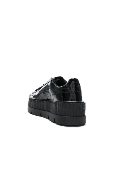 Shop Fenty X Puma Fenty By Puma Pointy Patent Leather Creeper Sneakers In Black