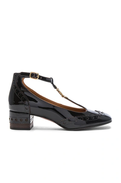 Shop Chloé Chloe Patent Leather Perry Pumps In Brown