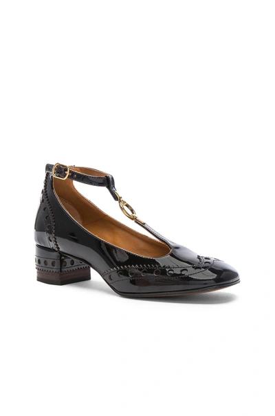 Shop Chloé Chloe Patent Leather Perry Pumps In Brown