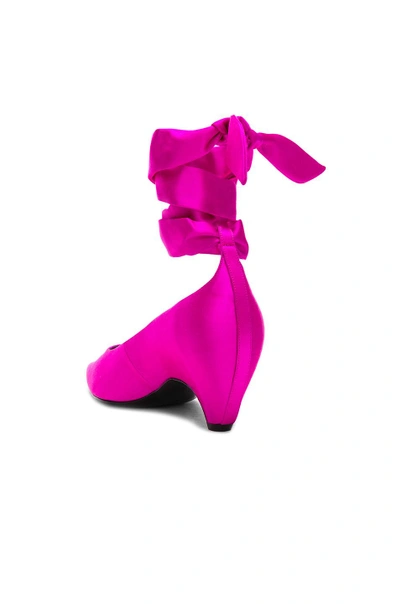 Shop Stella Mccartney Ankle Tie Keel Heels In Pink