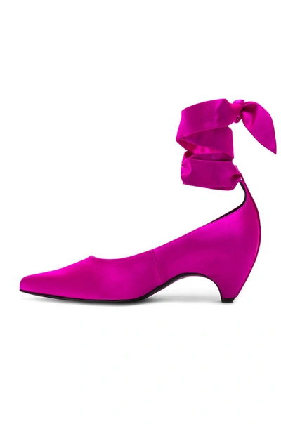 Shop Stella Mccartney Ankle Tie Keel Heels In Pink
