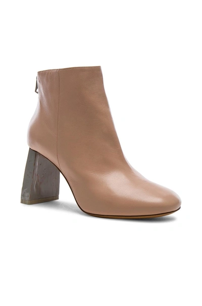 Shop Acne Studios Leather Claudine Booties In Pink