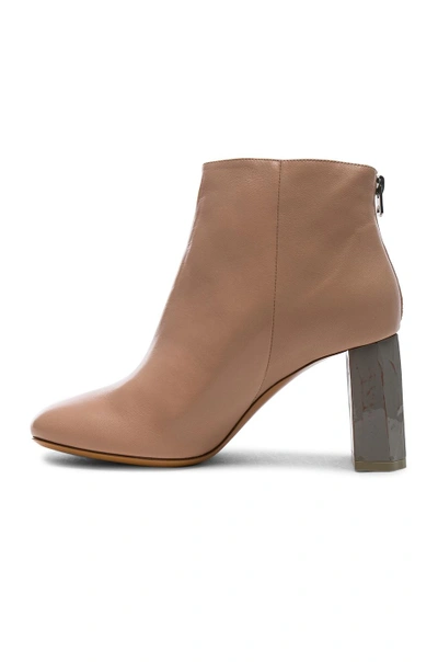 Shop Acne Studios Leather Claudine Booties In Pink